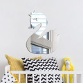 diy s-shaped 3d acrylic pet acrylic mirror sticker wall sticker